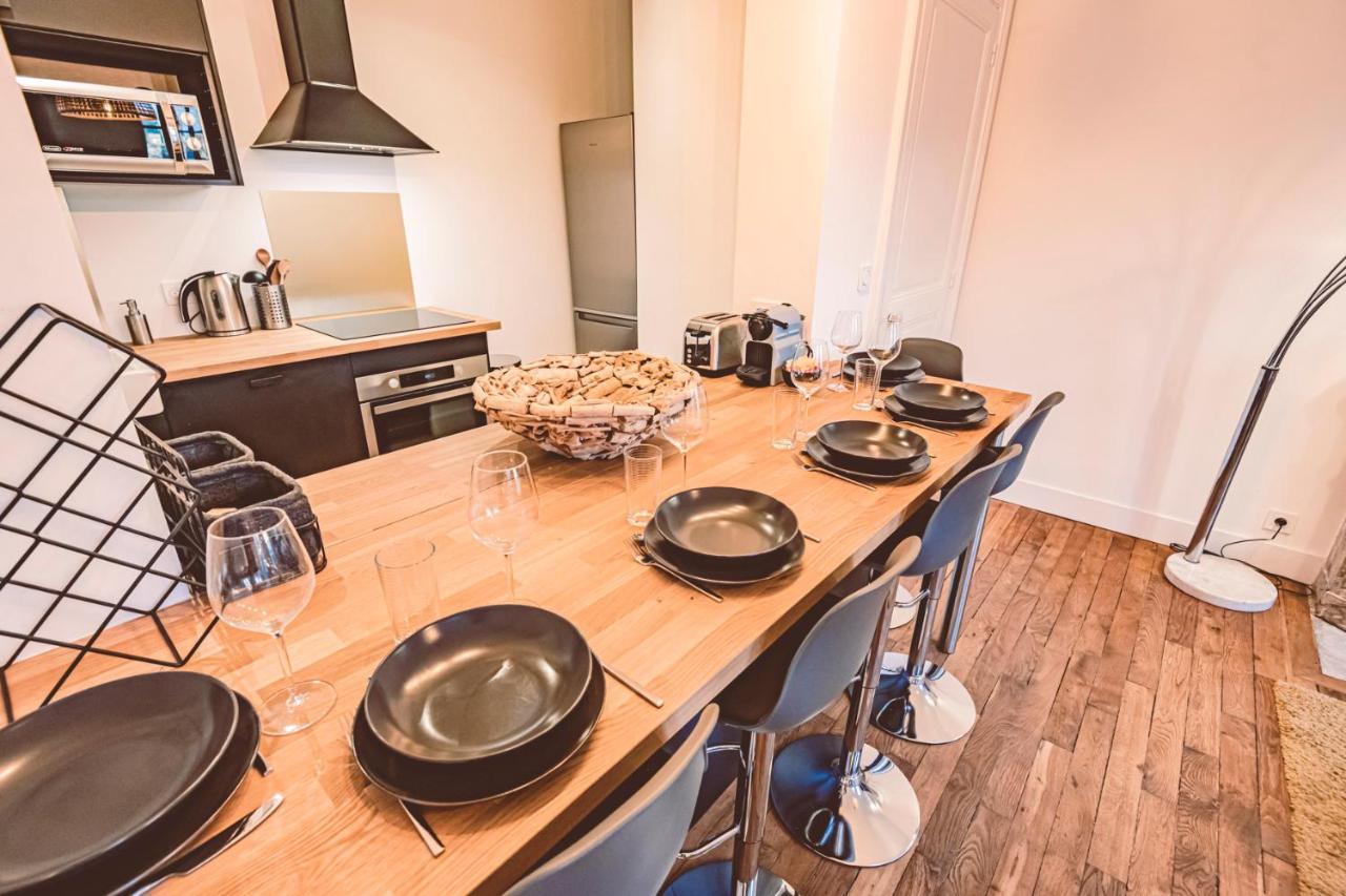 Charme De L'Ancien Pour Cet Appartement Entierement Renove Dans L'Hypercentre De Reims Luaran gambar
